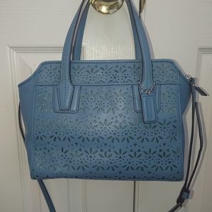 Coach Taylor Laser Cut Floral Eyelet Satchel